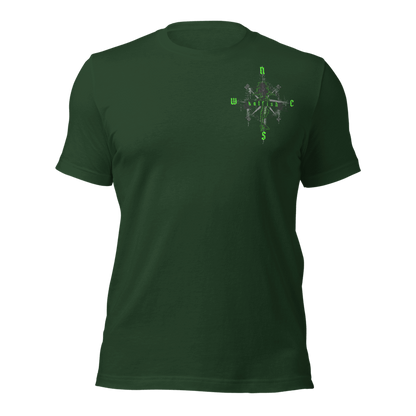 "Skeleton Compass" Tee-Shirts (Neon Green)